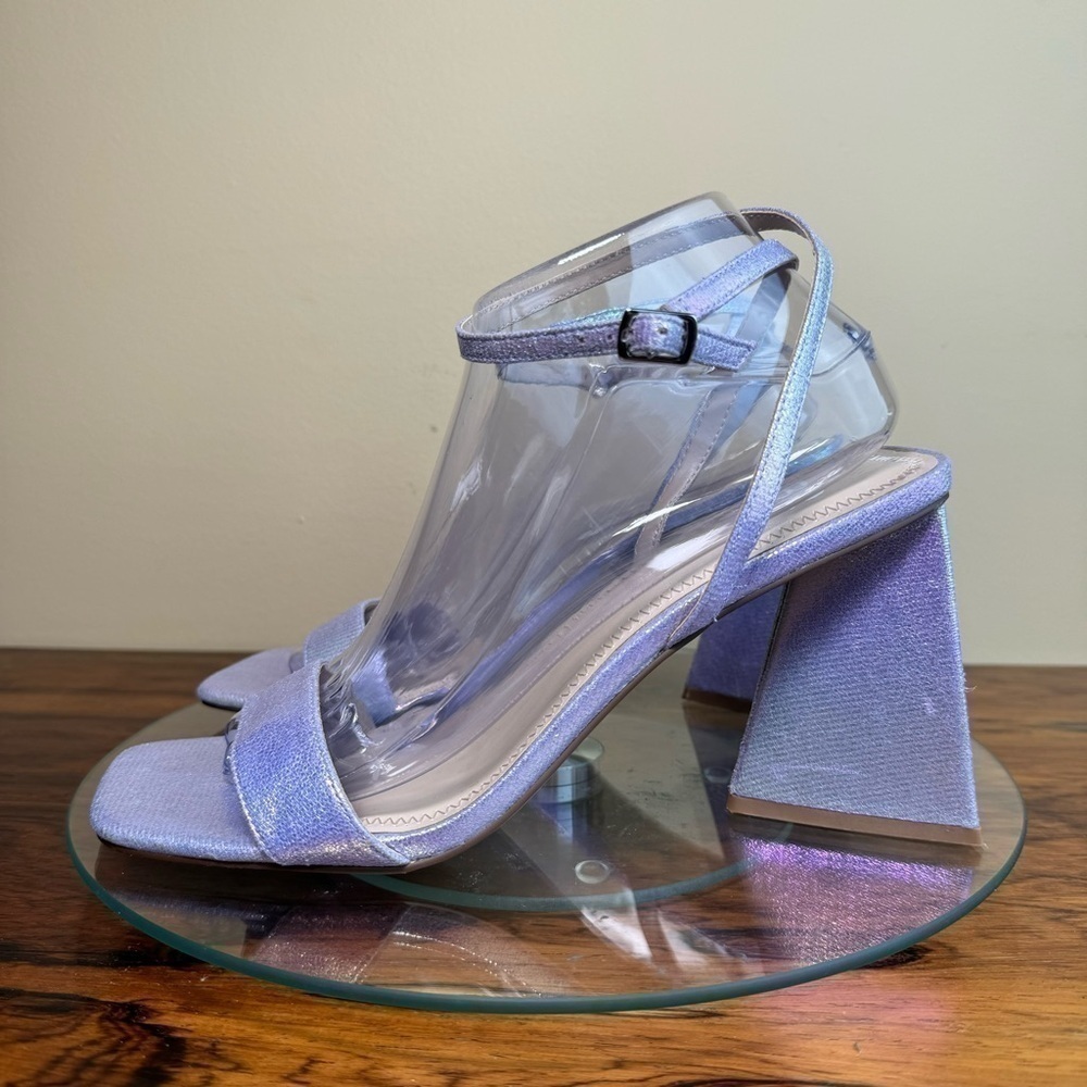 NEW BP. Parker Ankle Strap Sandal in Purple Shimmer